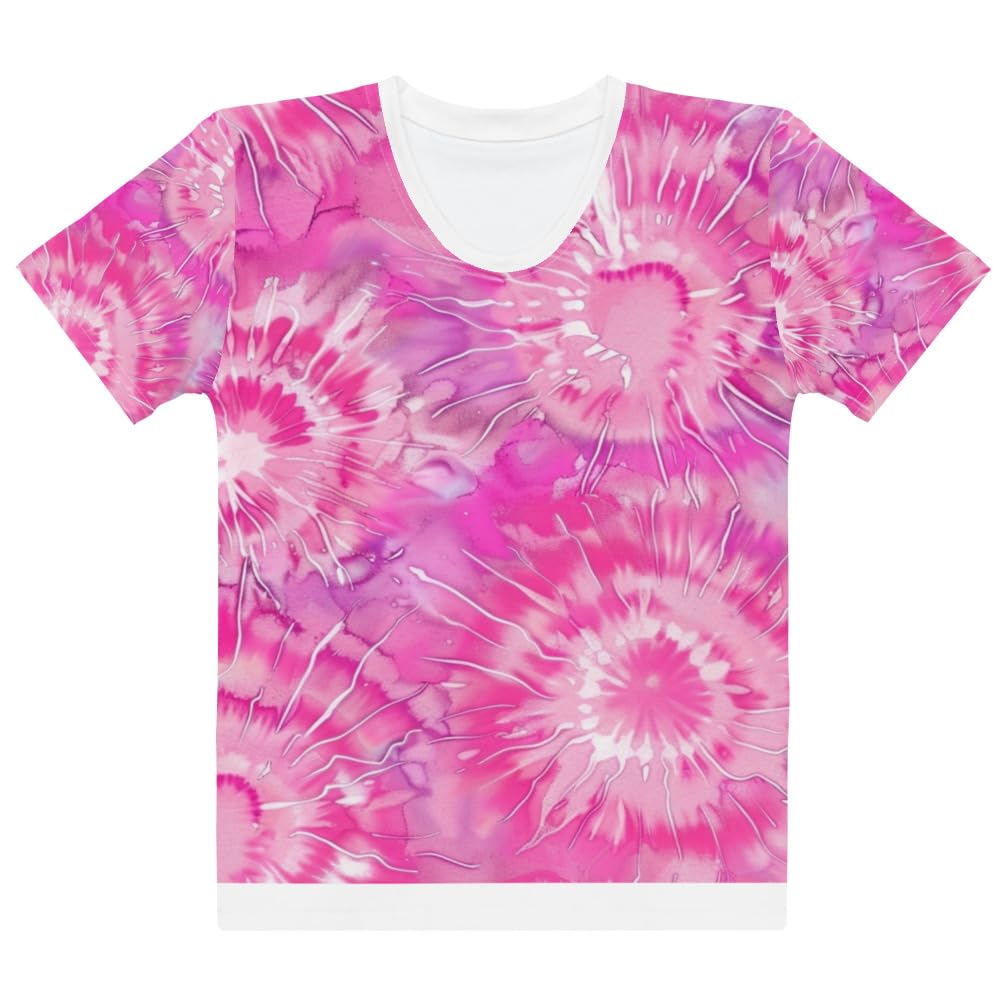●PINK PINEAPPLE● TIE DYE TIGHT TSHIRTYELLOW m1037_1053443 The Pink Pineapple Tie Dye T Shirt (short Sleeve & Long