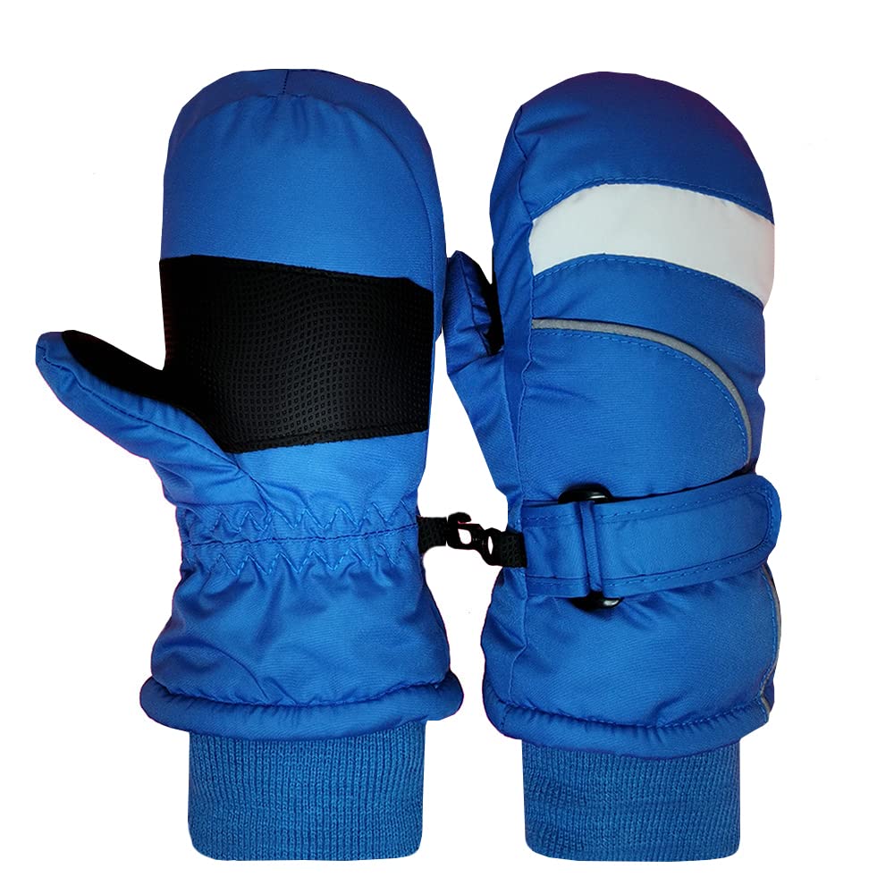 Ski gloves kids mittens winter baby snow gloves toddler mittens waterproof toddler mittens for boys and girls?Blue 2-4Y?