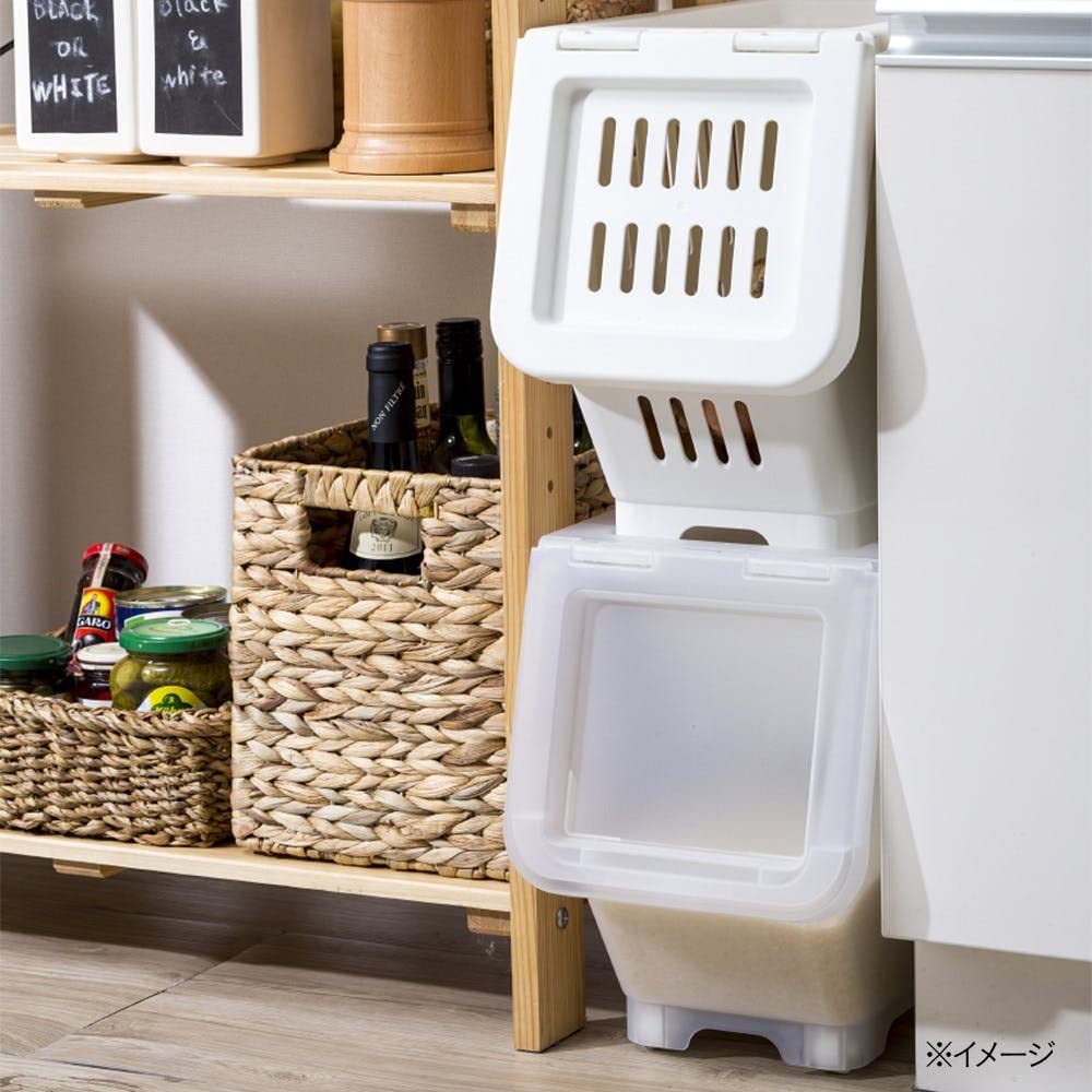 Amazon｜カインズ(CAINZ) 米びつ 容量6Kg 先入れ先だし スタック