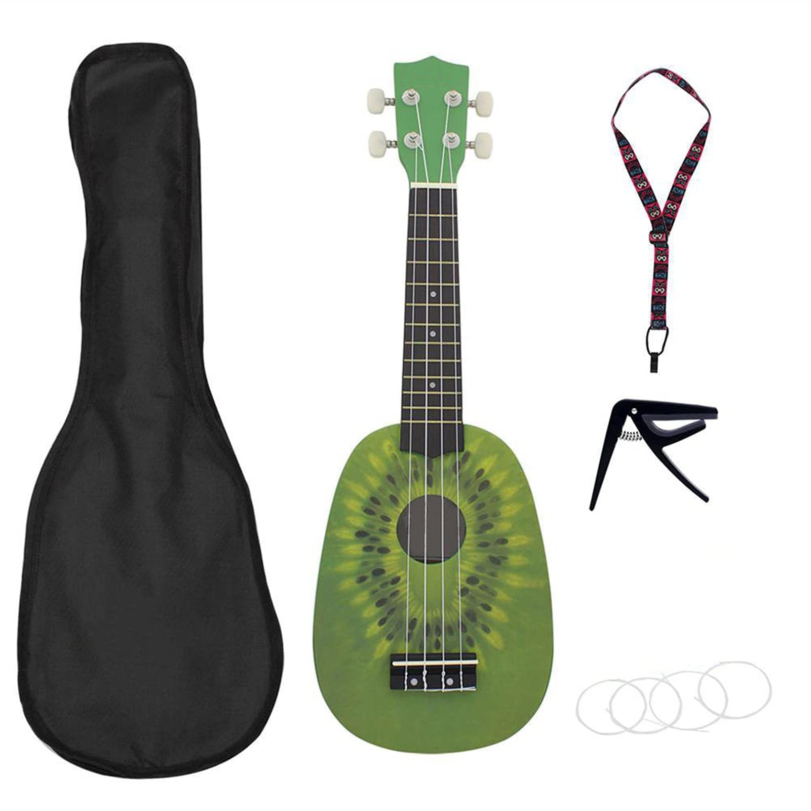 21in Cute Kiwi Shape Handmade Carving Dapper Beginners Concerts Ukuleles Ukulele Concert Ukulele