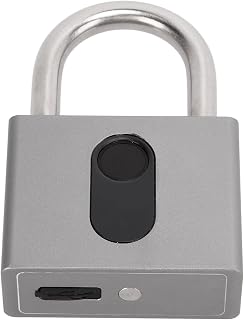 Fingerprint Padlock, IP65 Waterproof Keyless Biometric Cabinet Lock, AntiTheft Padlock, for Gym Cabinet, Luggage, Dormitory