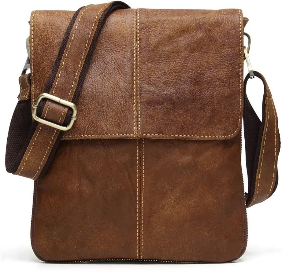 Men Leather Messenger Bag Men's Shoulder Bag Genuine Leather Small Casual Flap Male Crossbody Bags Men's Handbags