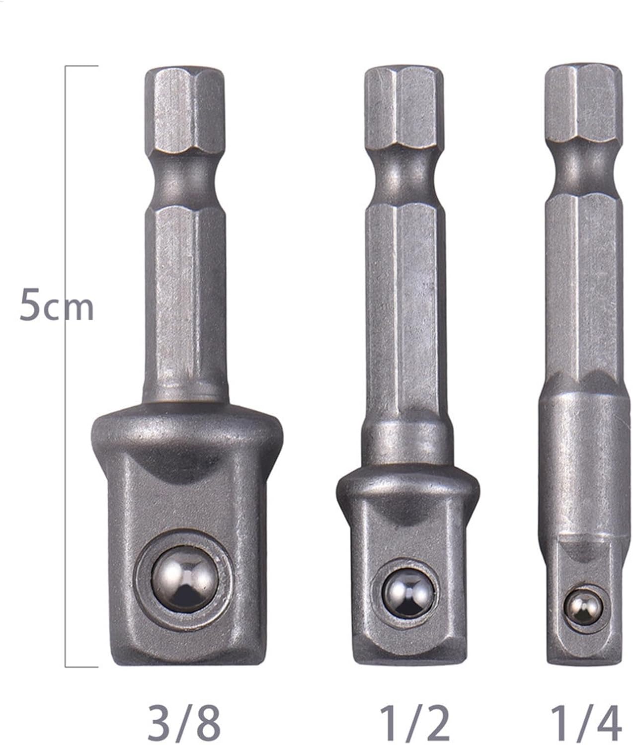 Drill Bits - 3 Piece Socket to Bit Adapter - Drill Bit Socket Adapter Set, 3 Piece Socket to Bit Adapter 3 Piece Socket to Bit Adapter