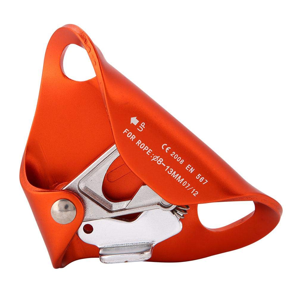 Keenso Aeronautical Aluminum Climbing Ascender Riser Fall Arrest Safty Gear Rock Climbing Mountaineering Equipment(Orange) Mountain Climbing Tools Climbing Tools Climbing Tools - Image 3