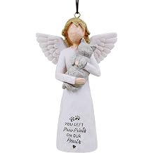 Cat Ornaments for Christmas Tree - Cats Christmas Ornament, Angel Ornaments for Christmas Tree, Cat Memorial Gifts for Loss of Cats Gray
