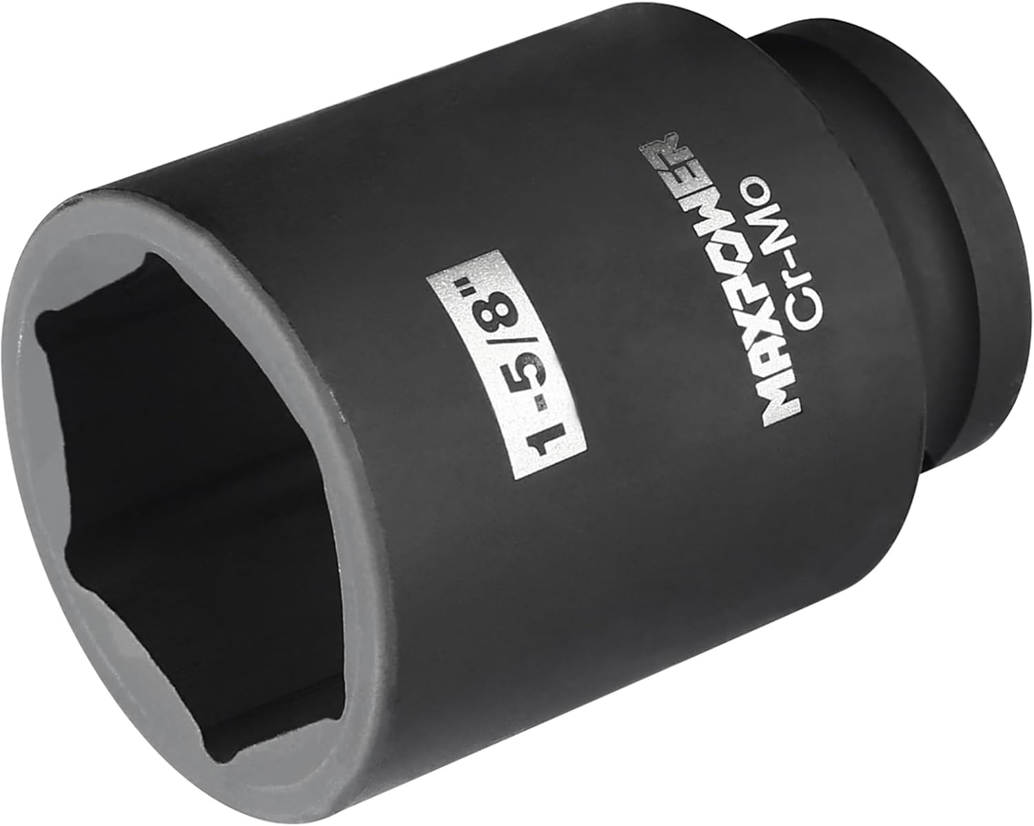 MAXPOWER 3/4 Inch Drive 1-5/8 Inch Deep Impact Socket, Made with Heat-Treated Chrome Molybdenum Alloy Steel, 6-Point Design, SAE