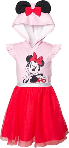 Disney Minnie Mouse Lilo & Stitch - Vestido de tul de malla para niñas pequeñas a grandes