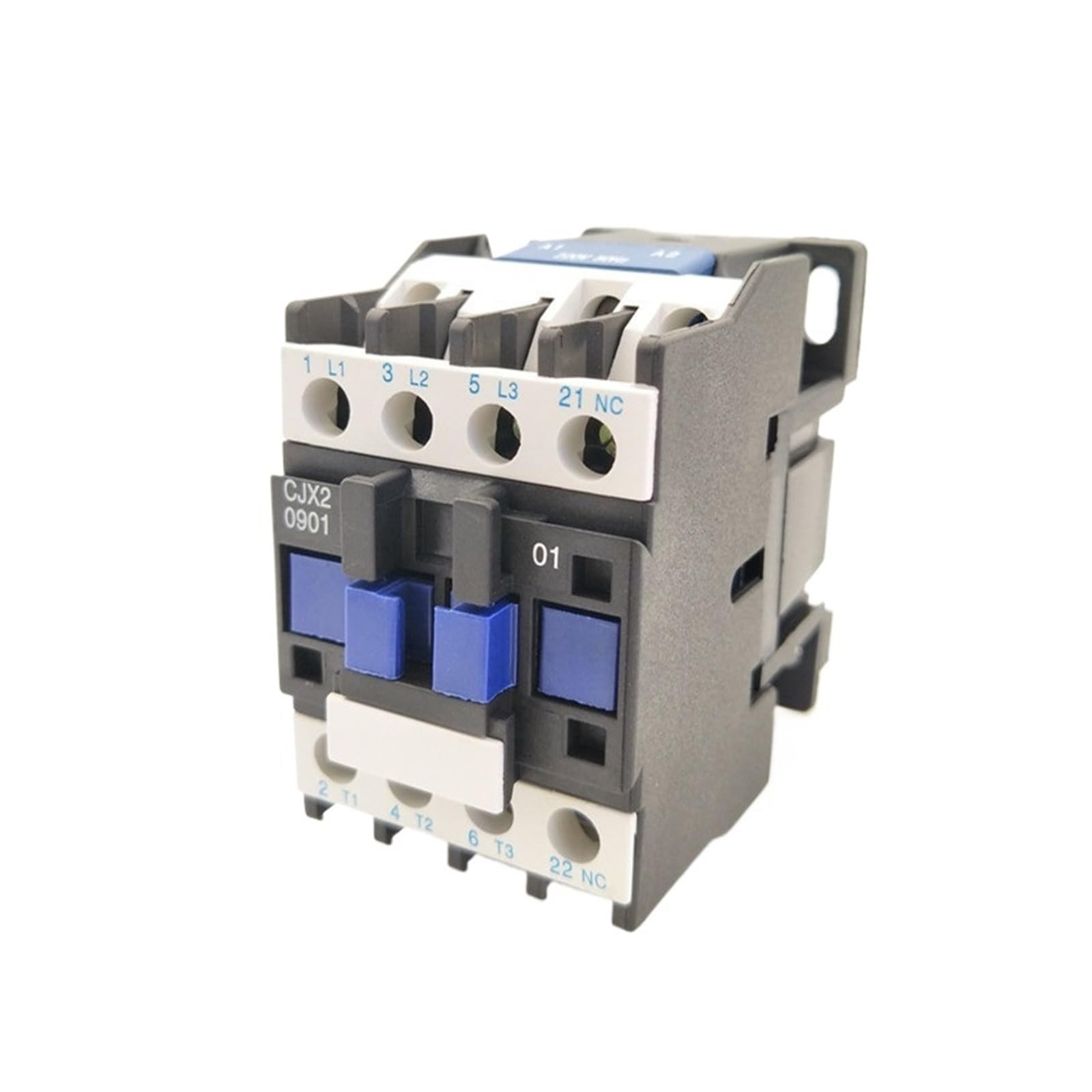 RCGKNNMUZ CJX2-0901 3P+NC AC Contactor 220V Coil 35mm DIN Rail Mount Motor Control Ui 660V Ith 20A