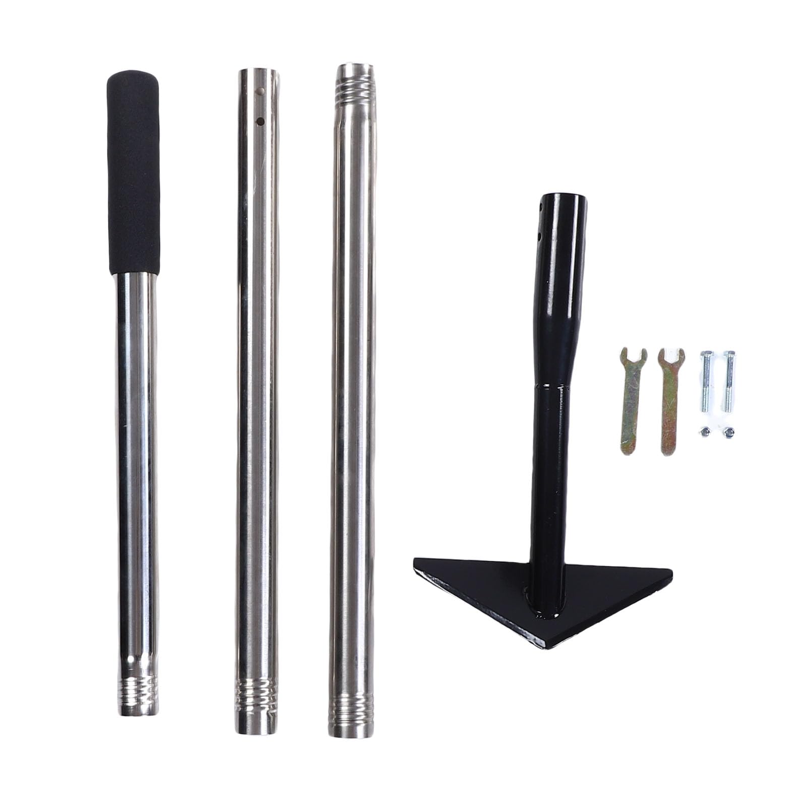 Azada de Deshierbe Triangular Azada de Jardín Triangular de Acero Al Carbono con Ajustable de Acero Inoxidable Cabeza Afilada para Desmalezar Cultivar Plantar Herramienta