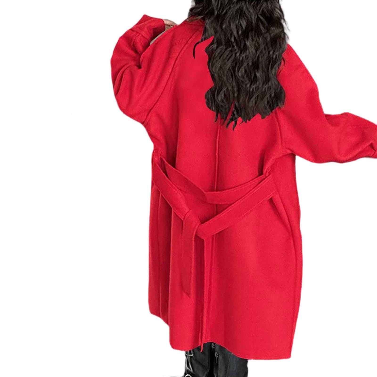 Abrigos de guisantes para niños pequeños, chaquetas largas de invierno cálidas con botones, abrigos básicos de color sólido, manga larga, chaquetas resistentes al viento, abrigos casuales