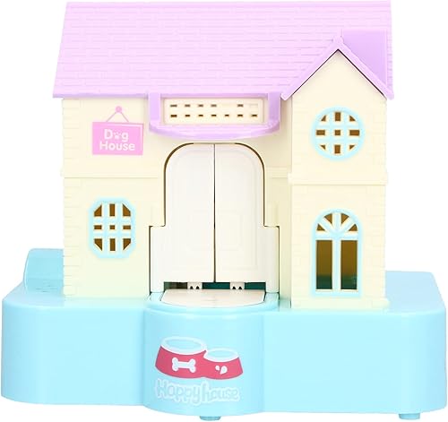 Fun Puppy Villa - Alcancía de la suerte, casa de perro de la suerte, alcancía automática con efectos de luz y música, regalos de juguete para niños