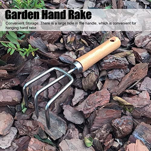 Juego de 2 rastrillos de mano ergonómicos para jardín miniatura 6