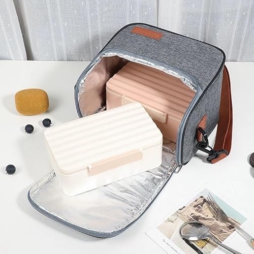 Genérico Bolsa Térmica Lancheira com Alça de Ombro para Marmita - Trabalho Academia Escola e Passeio