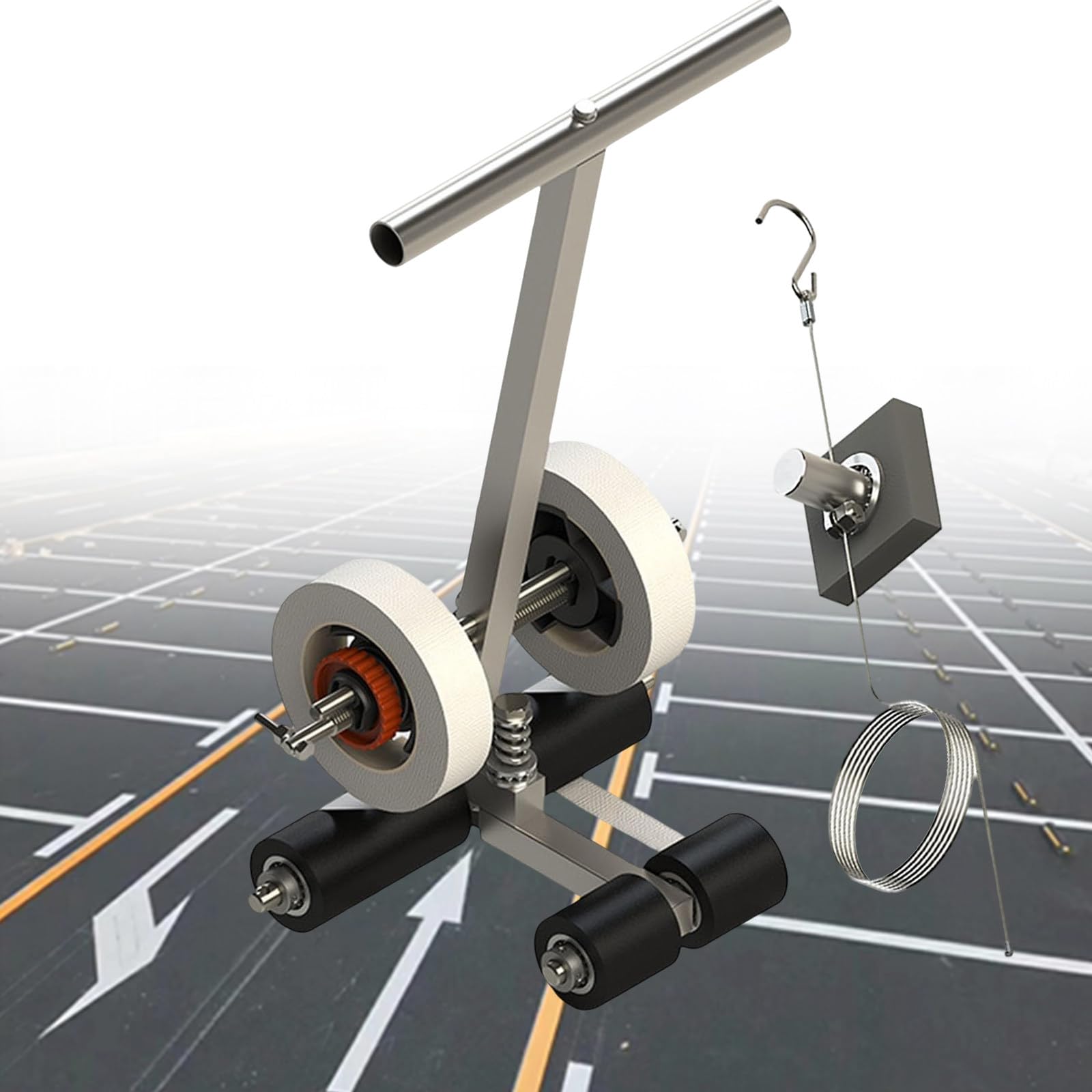 asdchZen Manual Floor Tape Applicator For Hospital, Gymnasium, School, Commercial, Repairing Floor Marking, Hand Walk-Behind Floor/Line Marking Machine,B