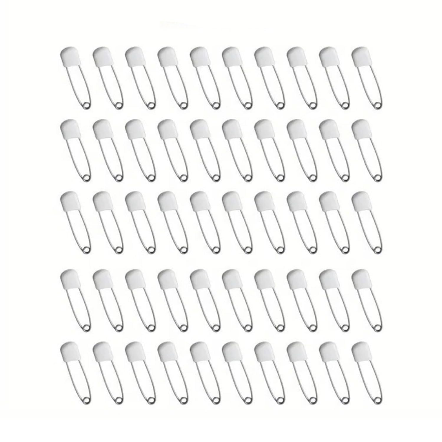 10 Pcs Baby Nappy Safety Pins, Secure Locking Plastic Head Nappy Pins, Durable Sewing Clips & Infant Dress Accessories for Terry Squares, Prefold Nappies (2.2 Inch)