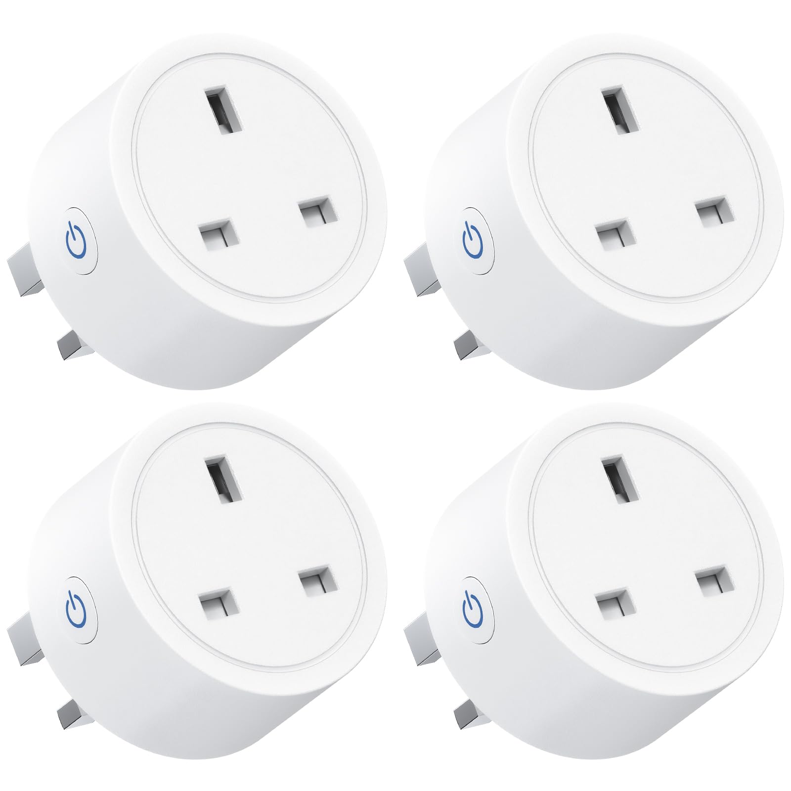 Smart Plug,4 Pack Smart Plugs Wireless Remote Control Timer Plug with Energy Monitoring 13A Smart Socket that Work Alexa,Google Home,2.4GHz Wi-Fi Only