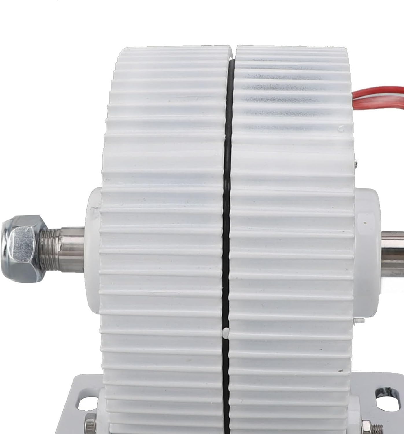 Three Phase alternator, 3 Phase Alternator Shaft Permanent Magnet Synchronous Generator with Base for Wind Turbines 24V(#1)