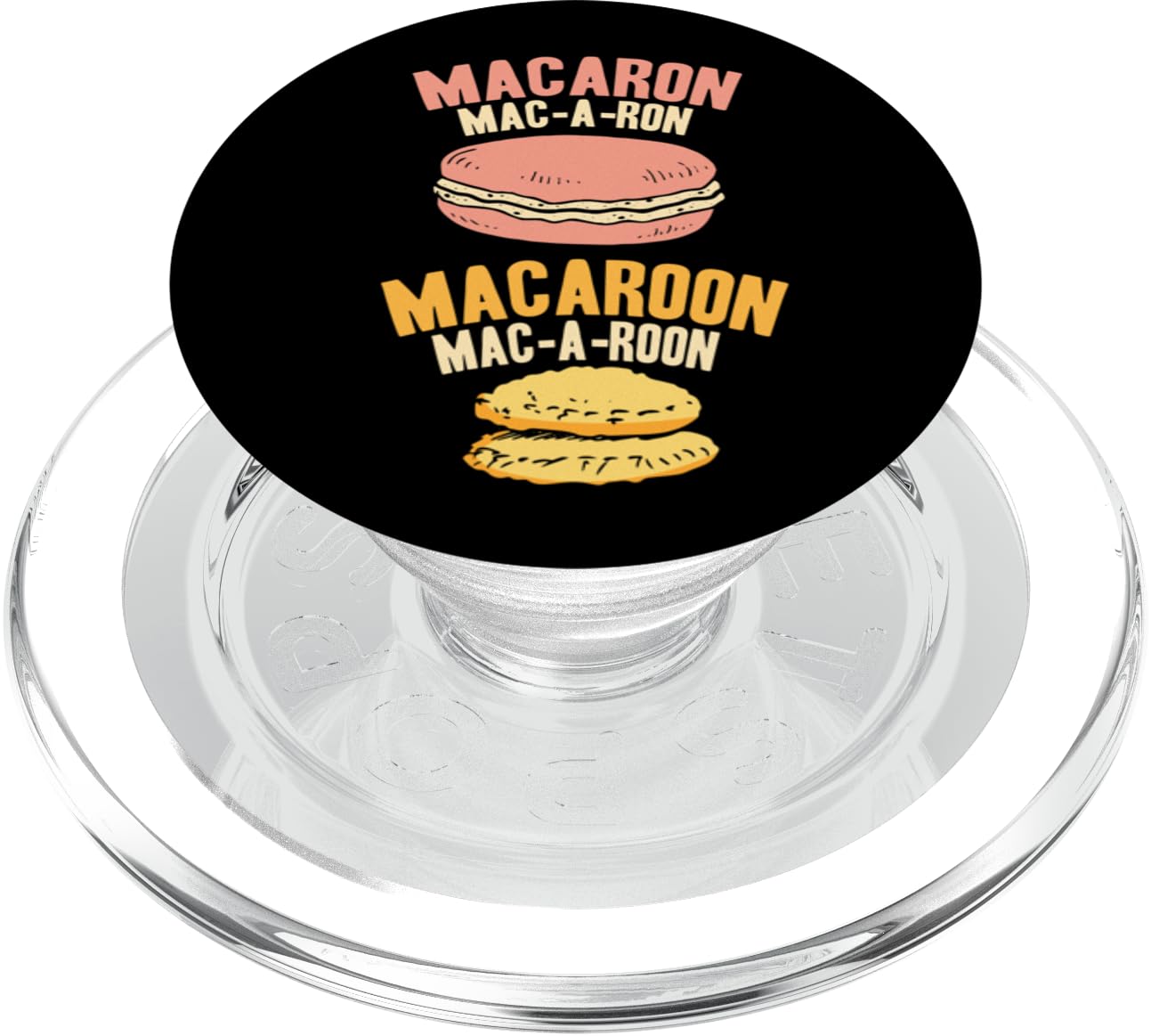 Women Macaron Clothes Macaroon Cookies Apparel PopSockets PopGrip for MagSafe, Clear
