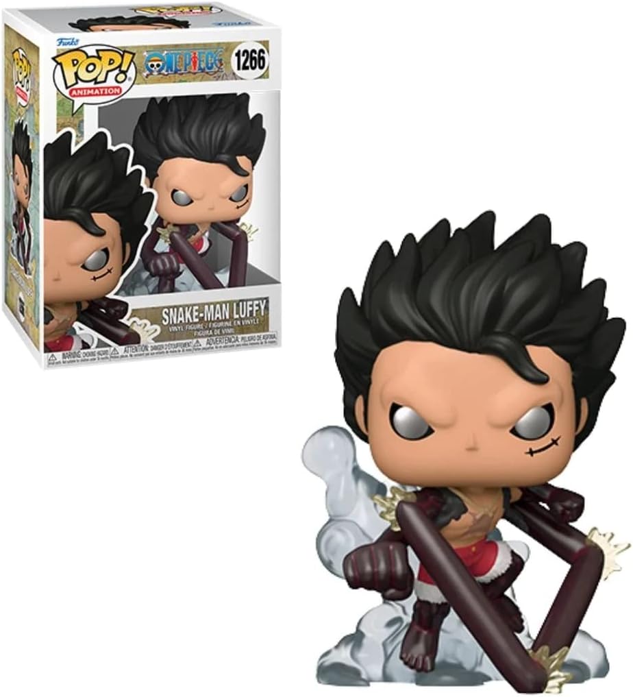 POP One Piece - Snake-Man Luffy Funko Vinyl Figure (Bundled with Compatible Box Protector Case), Multicolor, 3.75 inches