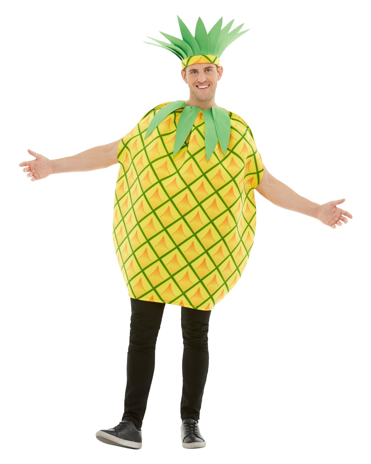 Funidelia | Déguisement ananas pour femme et homme taille Taille unique Fruit, Nourriture - Couleur: Jaune, accessoire pour déguisement - Déguisements amusants pour vos soirées.