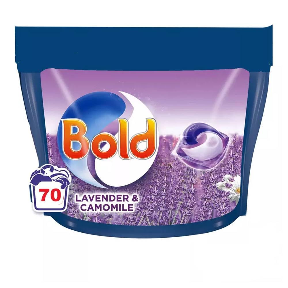 Fett All-in-1 PODS Waschmittel, Waschmittel, Tabletten/Kapseln, 70 Waschungen, Fleckentferner für Kleidung, Lavendel und Kamillenduft