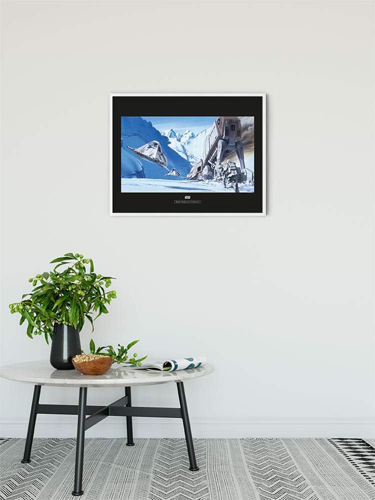 Komar Wall Picture Star Wars Classic RMQ Hoth Battle Snowspeeder Children's Room Decoration Art Print Without Frame Available in 3 Sizes, Colourful, WB145-70x50
