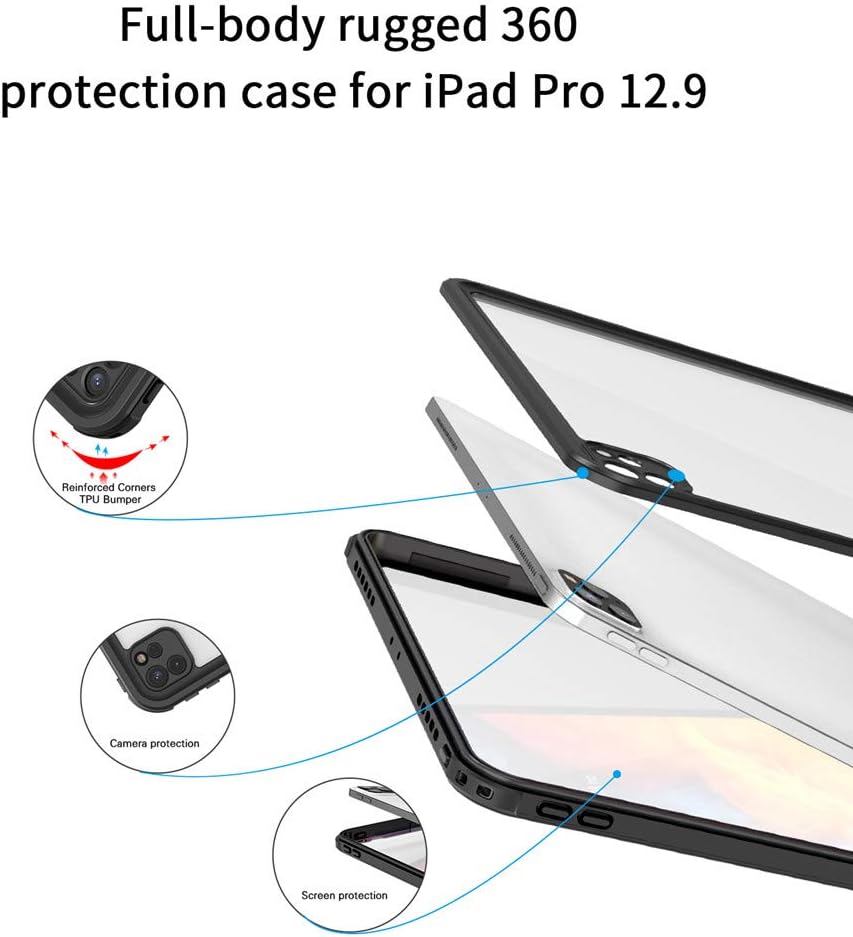Top Rated for iPad Pro 12.9 2020 Waterproof Case, Outdoor Sports IP68 Waterproof Shockproof Snowproof Dustproof Built-in Screen Protector Rugged Case for iPad Pro 12.9 2020 (Black) Get Special Price for iPad Pro 12.9 2020 Waterproof Case, Outdoor Sports IP68 Waterproof Shockproof Snowproof Dustproof Built-in Screen Protector Rugged Case for iPad Pro 12.9 2020 (Black)