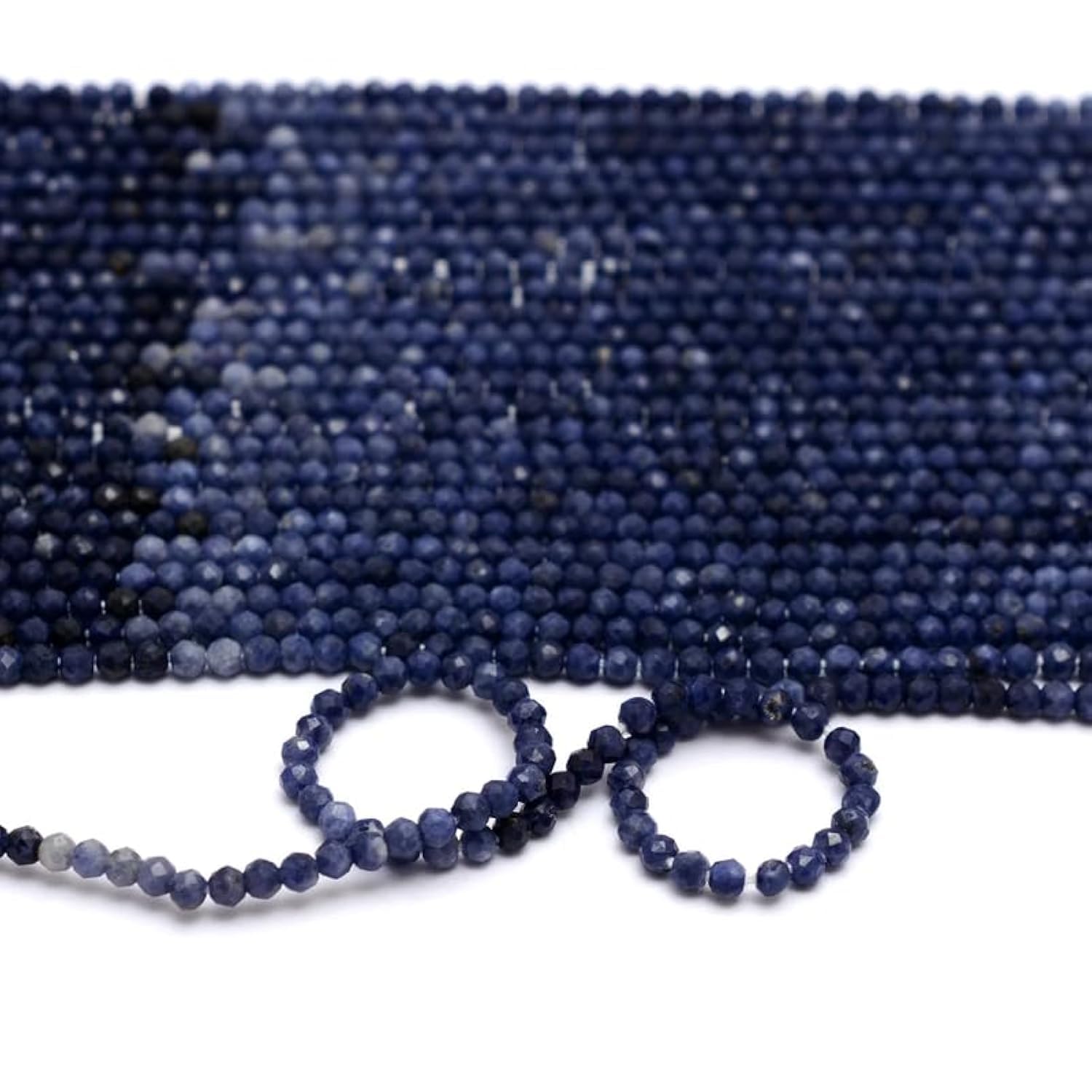 Saphir Bleu perles à facettes 2mm en vrac pour création bijoux