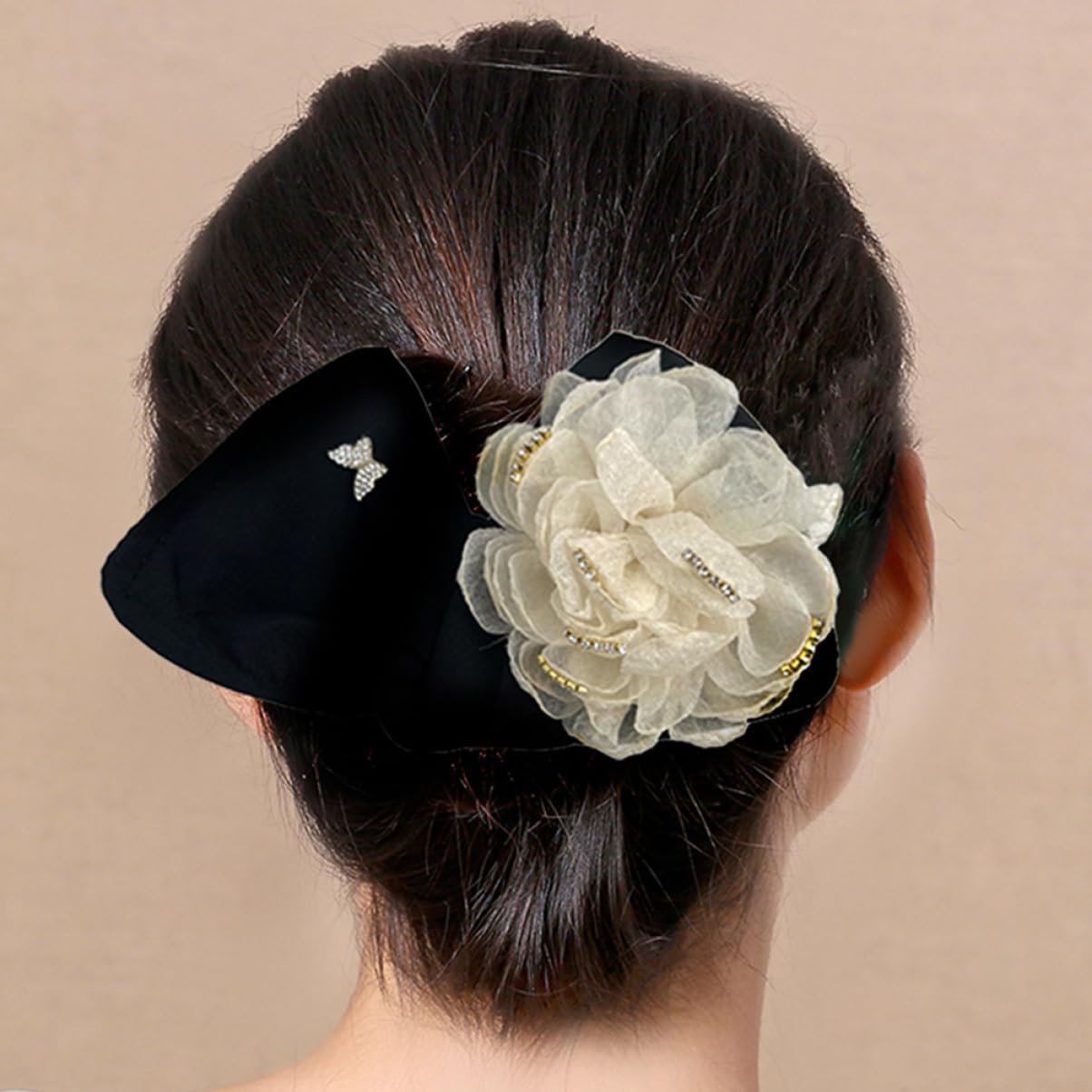 Housoutil 12stücke Teiliges Blumen-haar-dutt-maker Mit Dekoration Einfaches Haarstyling-tool Für Elegante Frisuren Für Reisen Partys Und Festivals