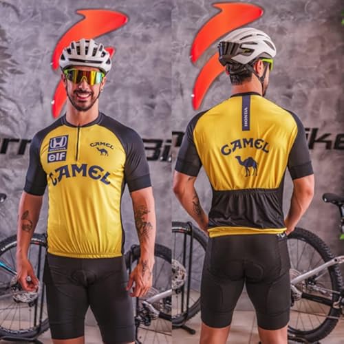 Conjunto de Ciclismo Camisa + Bermuda Masculina Respirável Bike Slim (GG)