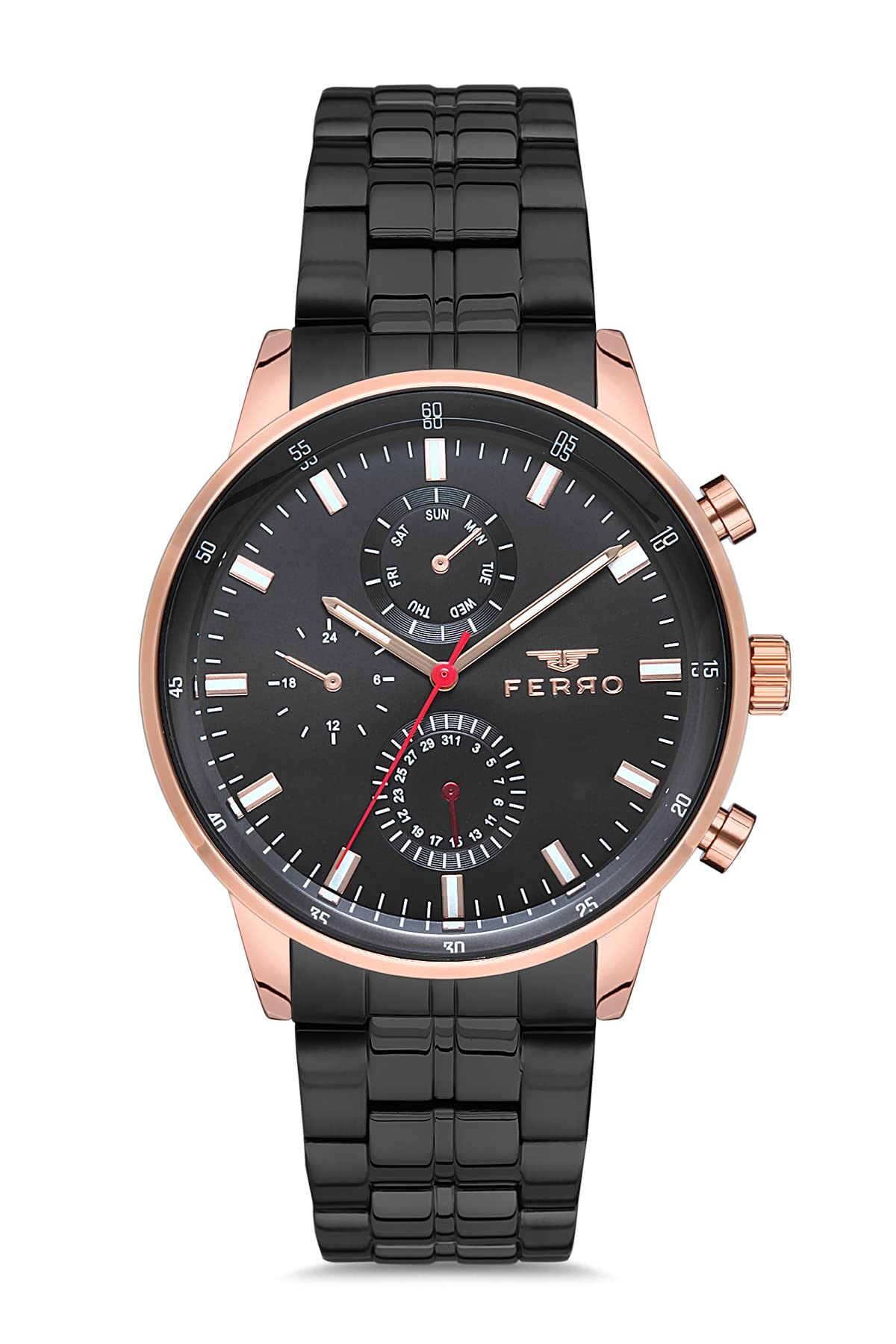 Ferro Analog Black Dial Mens Watch-FM11061A-R (B09RZPDTGK) Amazon Price History, Amazon Price Tracker