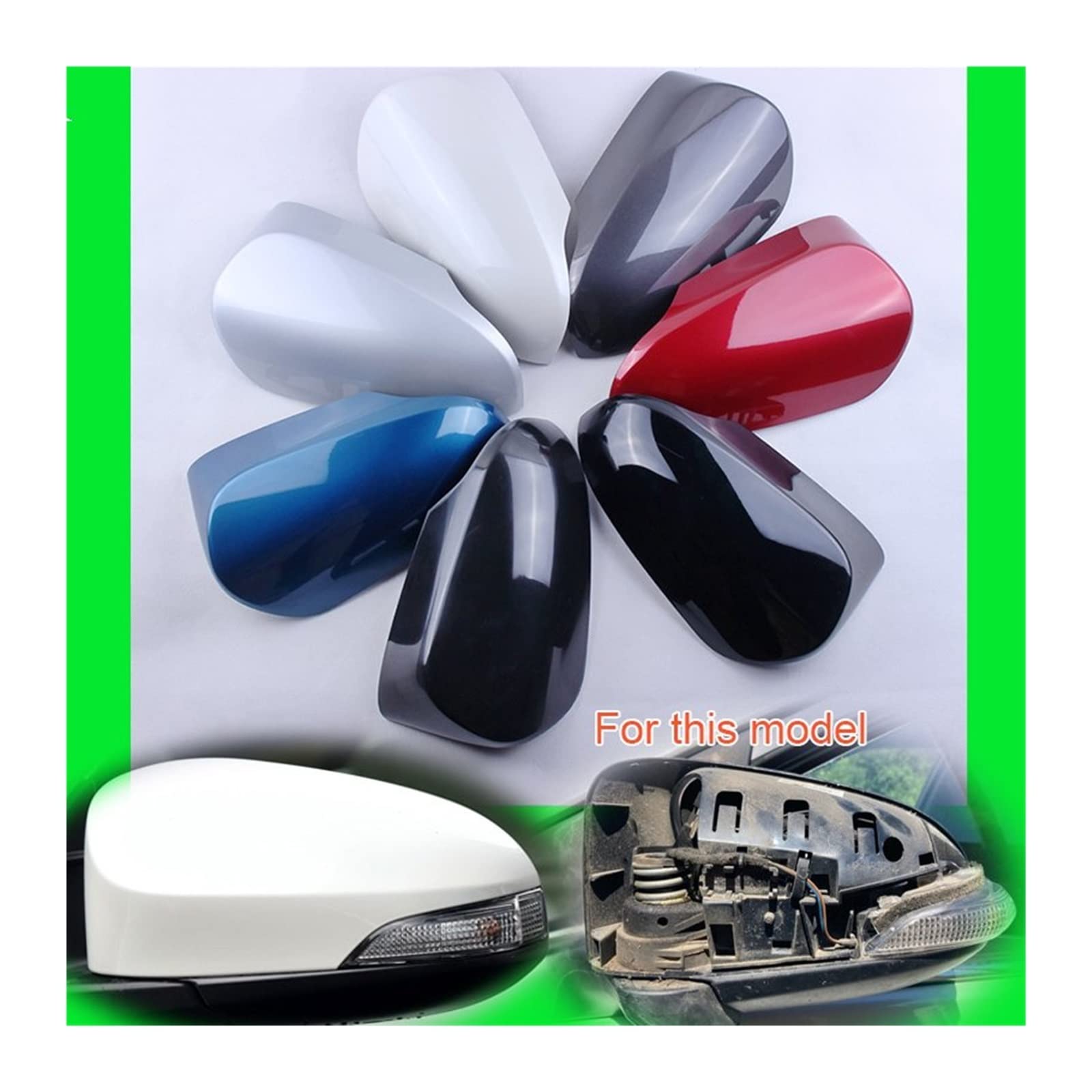 Copertura Specchietto Retrovisore In ABS Cromato Per Toyota Fielder/Axio 2013-2019 – Argento Lucido, Facile Da Installare