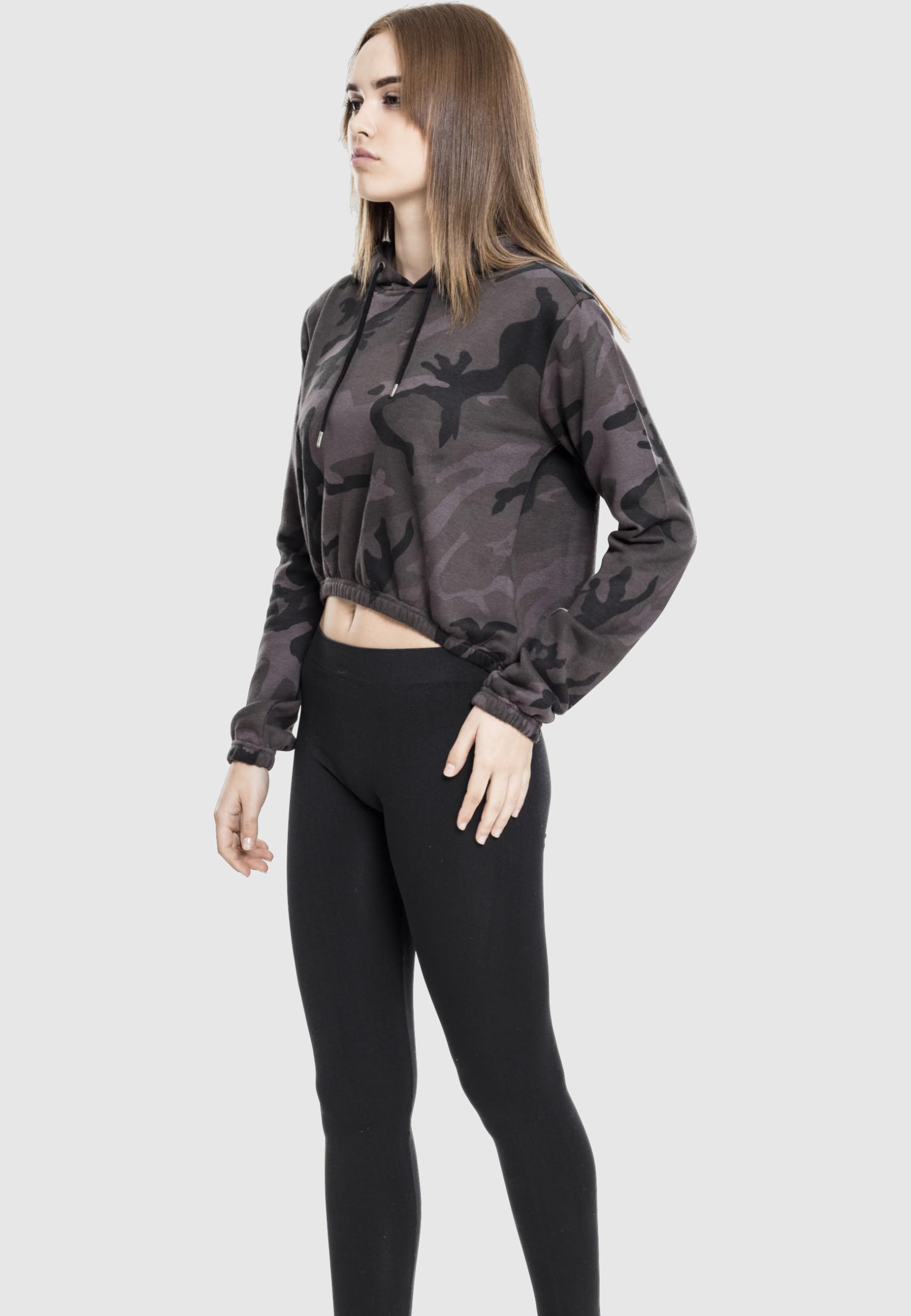 Urban Classics Ladies Camo Cropped Hoody - Sudadera con capucha Mujer