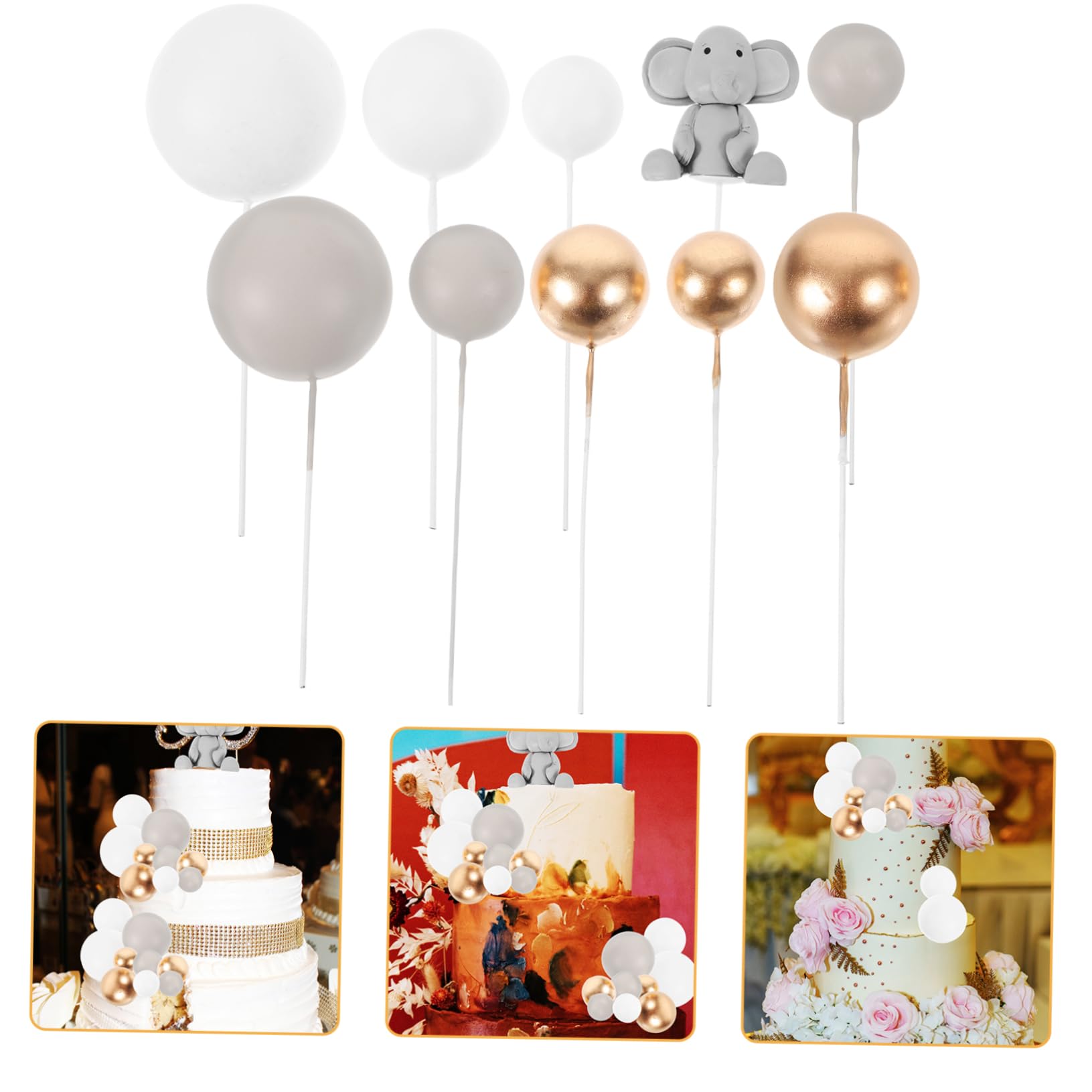GLEAVI 5 Set Decorazioni Torta per Compleanno e Shower Topper Adorabile Facile da Installare Resistente e Versatile per Feste e Scene Decorazione