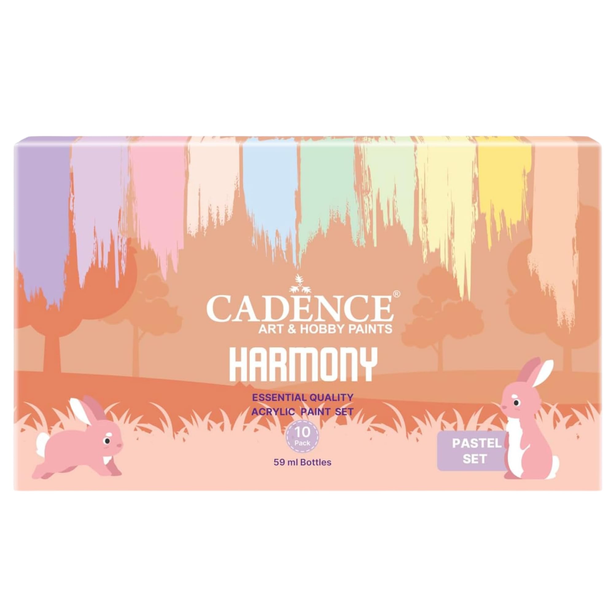 Cadence Set Harmony Acrylic Pastel Colors 10 Und.