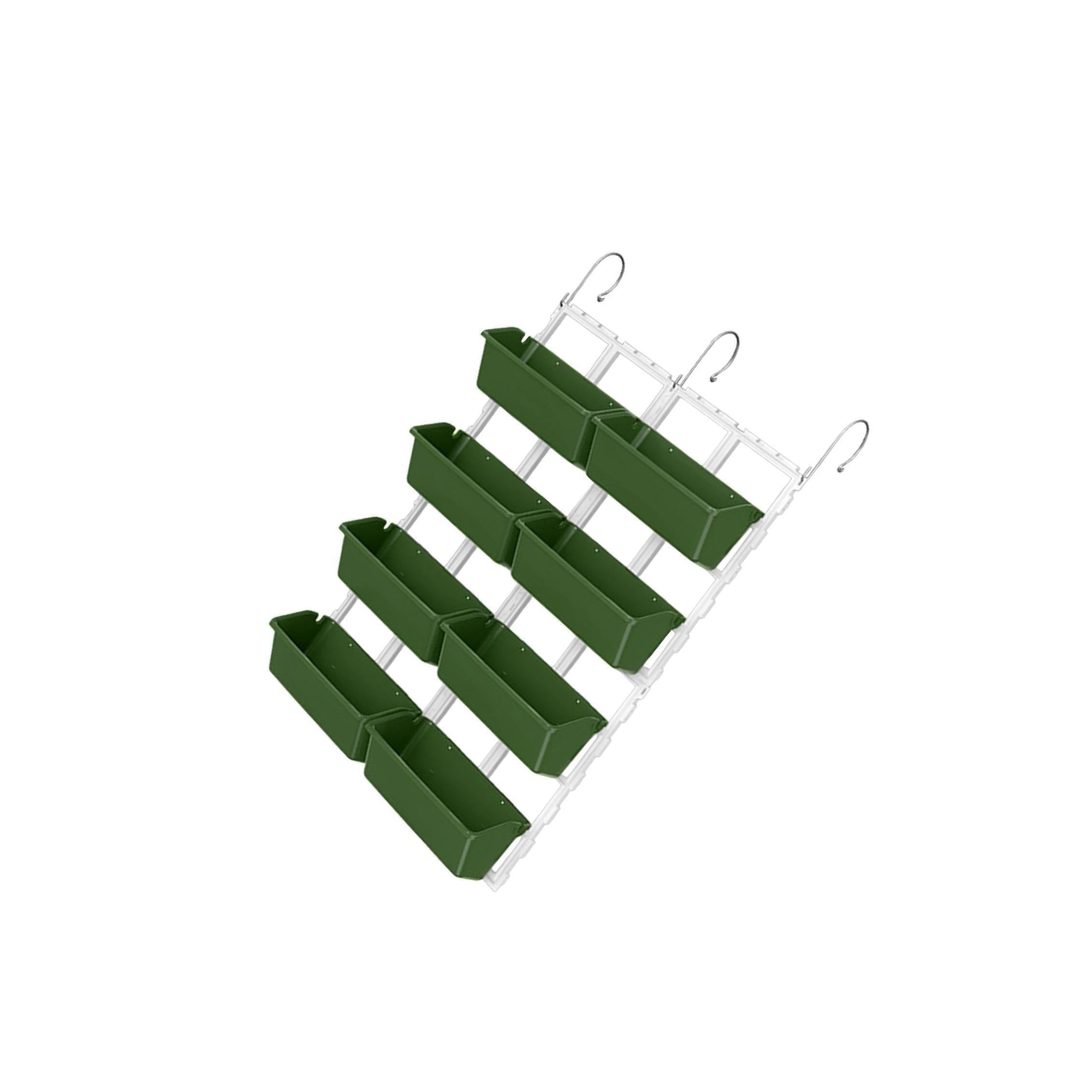 Pot de fleurs suspendu avec crochets, intérieur/extérieur, jardinière murale verticale à 4 niveaux, gain de place, jardinière de qualité supérieure avec trous de