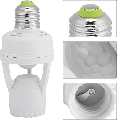 Miniatura 6 de VBESTLIFE Soporte de bombilla LED E27 para interruptor de luz, sensor de movimiento infrarrojo, duradero y ahorro de energía para dormitorio,