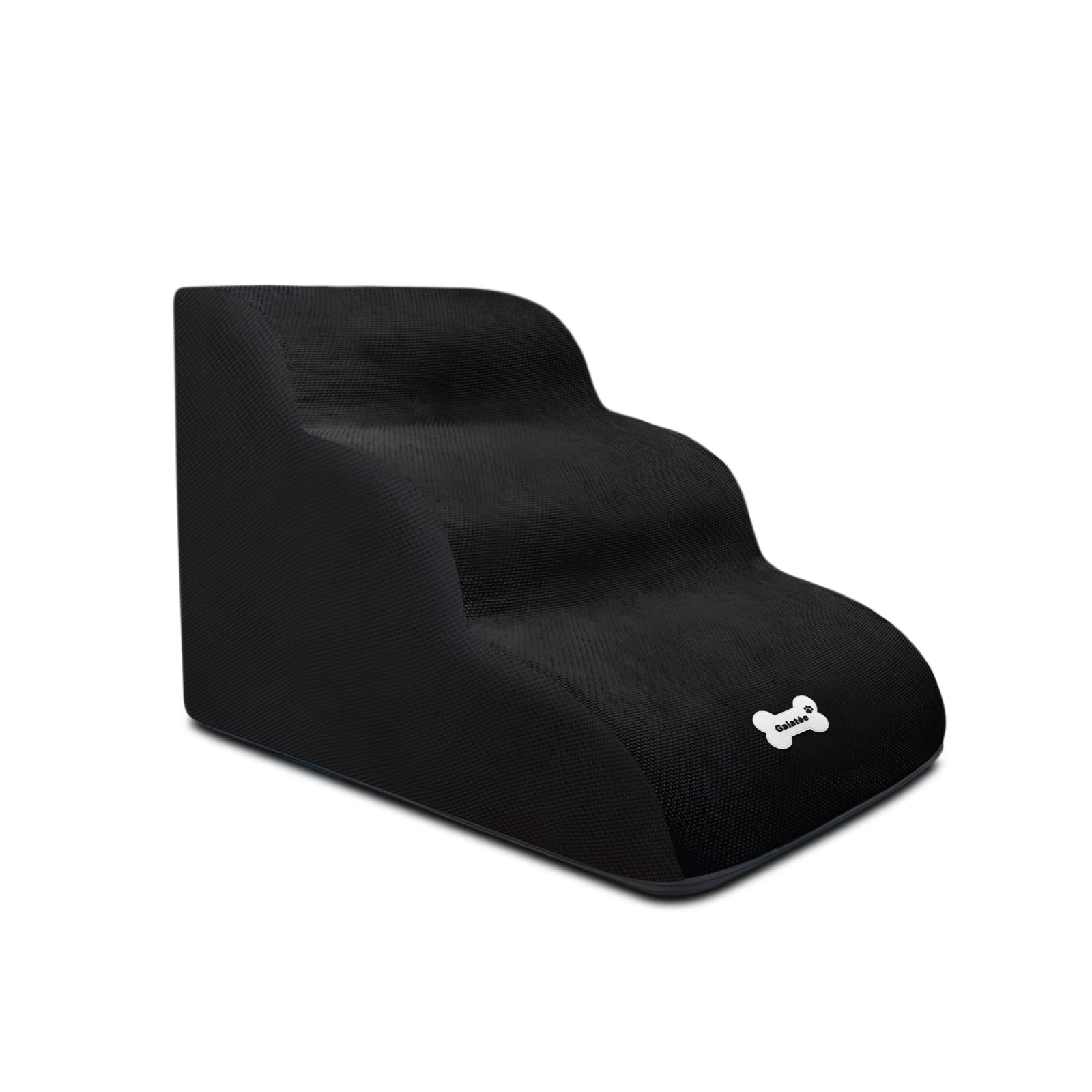 Galatée Scale Per Cani, Morbide Per Animali Domestici Con Rivestimento Lavabile e Cerniera, Gradini Per Rampe Facili Da Scalare, Per Divano Letto (Nero)