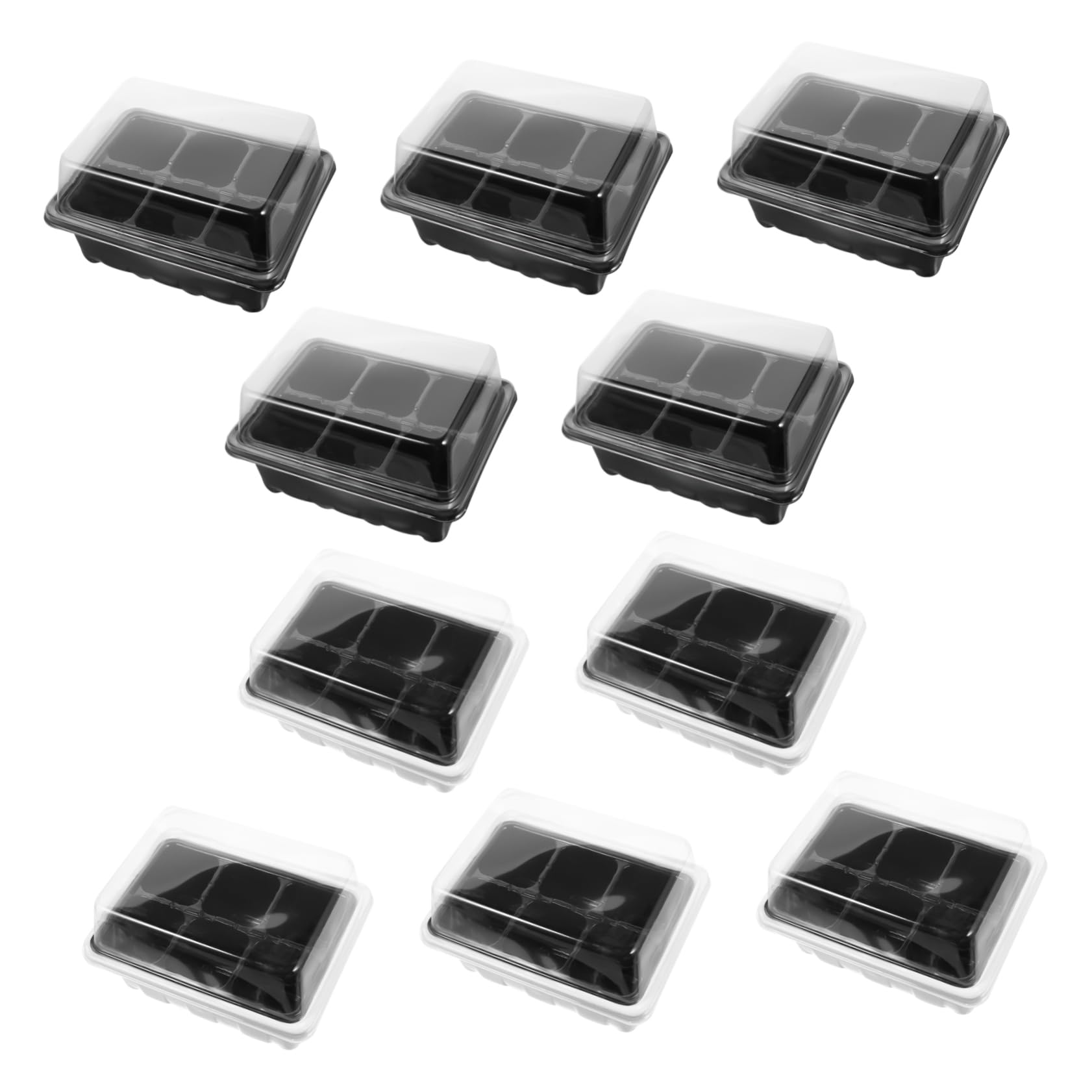 ifundom 20 Juegos Caja de guardería de Tres Piezas bandejas semilleros bandejas para semilleros Creciente a Partir de Cajas bandejas de propagación Equipo de propagación el plastico
