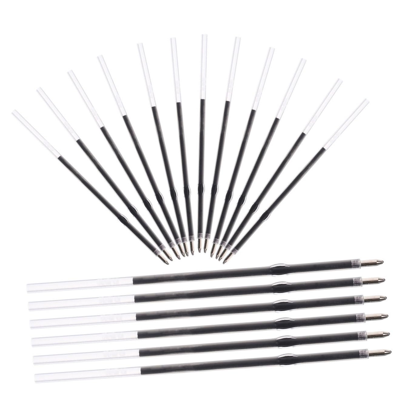 SHINEOFI 800pièces Recharges De Stylo à Bille Remplacements Rapides Et Écrits Fluides Pour Fournitures De Bureau Noirs Et Bleus