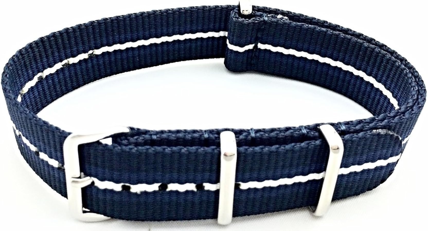 Natoband Nylon 18mm Natoband Aus Nylon Mit Dornschließe – 18 Mm Breit, Universell Für Uhren Einsetzbar Textil Armband Dreistreifig