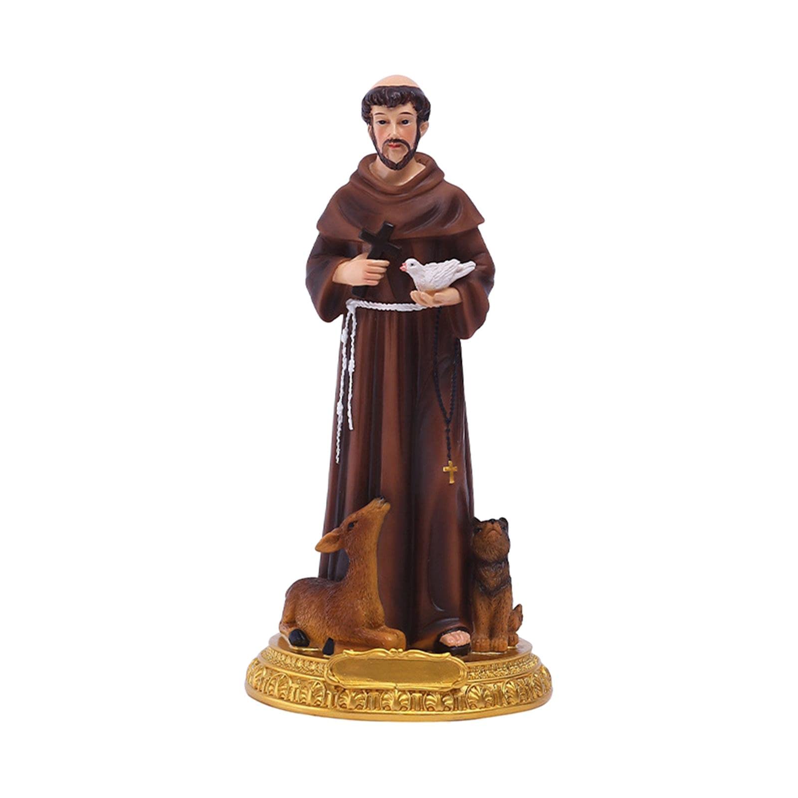 Courtieyeardceastea Saint Francis of Assisi Statue St Francis Statue Ornament Indoor Decoration
