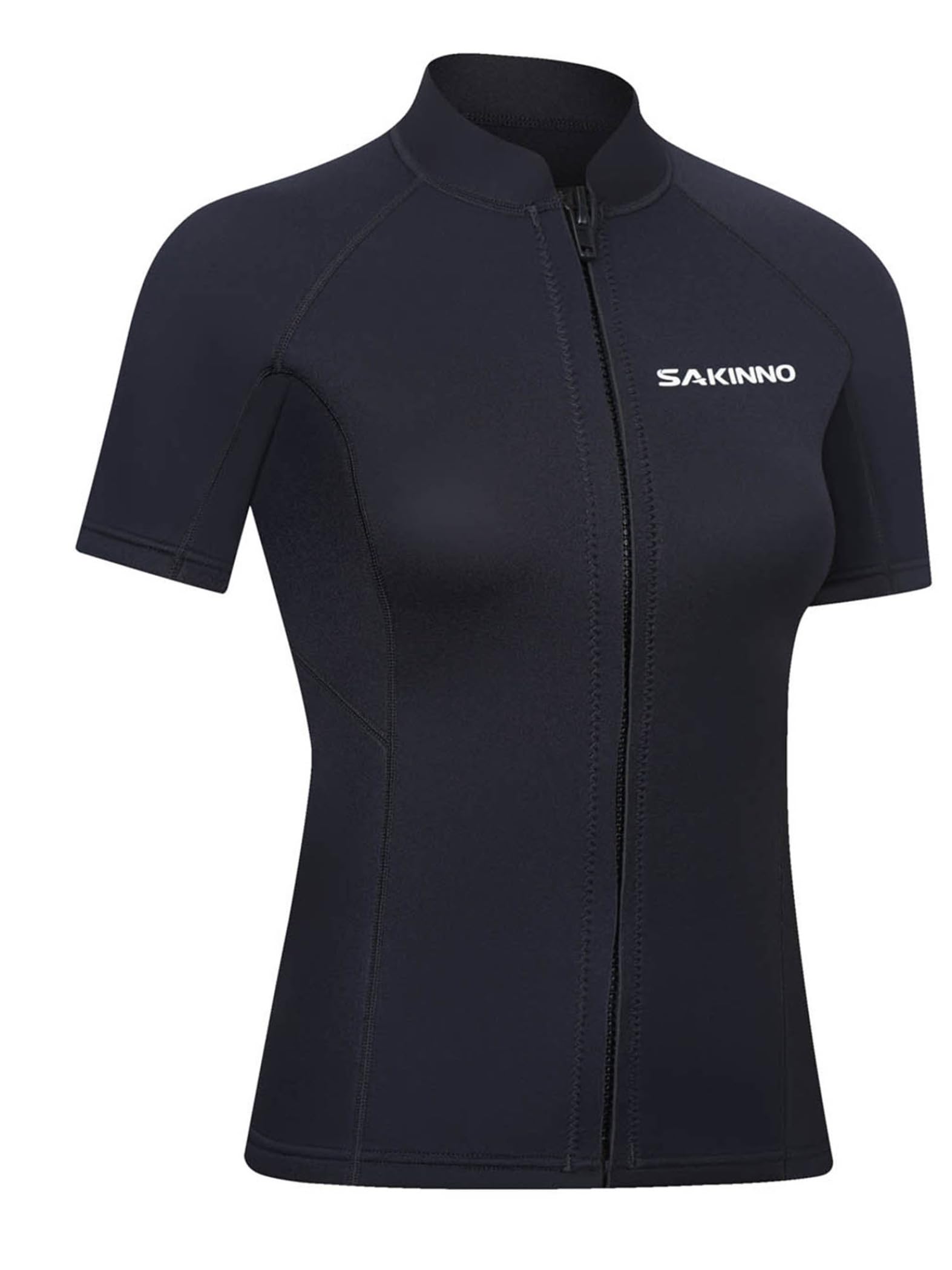 Giacca in neoprene da donna, 2 mm, per immersioni subacquee in neoprene, con chiusura lampo, top, rashguard per snorkeling, surf, nuoto