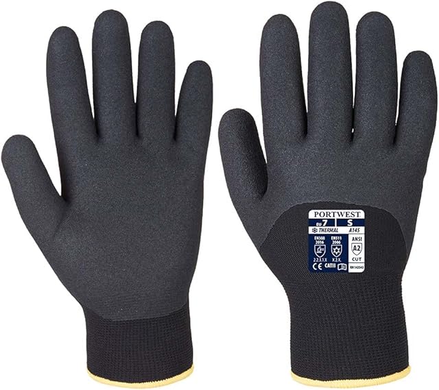 Portwest Arctic Winter Gloves, Colour: Black, Size: XL, A146BKRXL