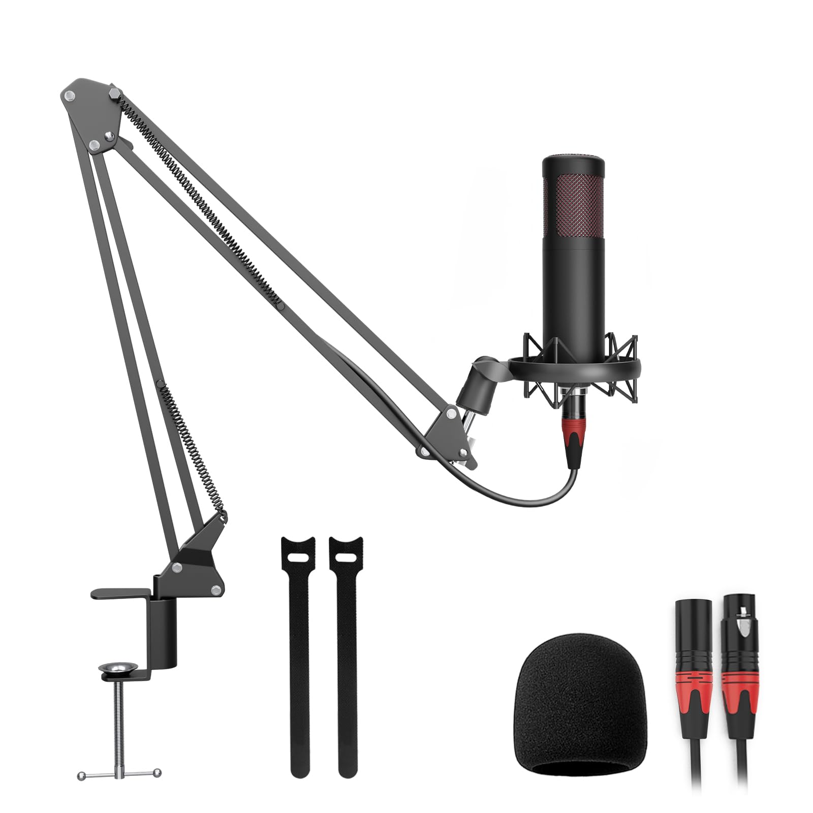 Micrófono de condensador USB 192KHz/24Bit Soporte de micrófono fuerte