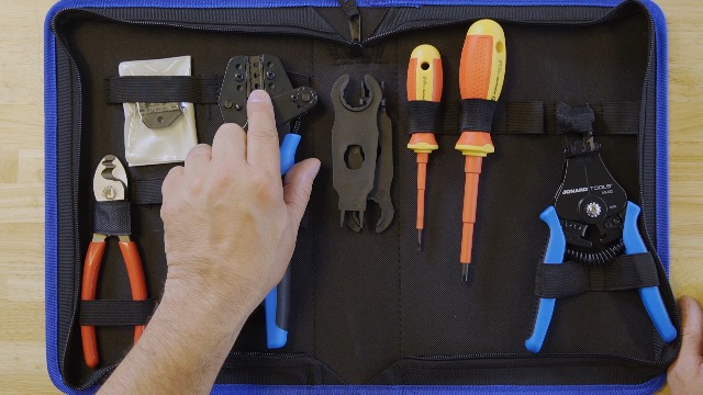Image of Jonard Tools SPK-100 Solar Panel Crimping Tool Kit for MC3 and MC4 Connector Contacts with Included Spanners and Insulated Screwdrivers