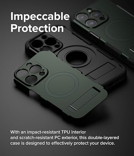 Miniatura 4 de Ringke Todos Compatible con Magsafe Funda diseñada para iPhone 15 Pro Max, funda protectora con soporte, potente cubierta magnética con recortes