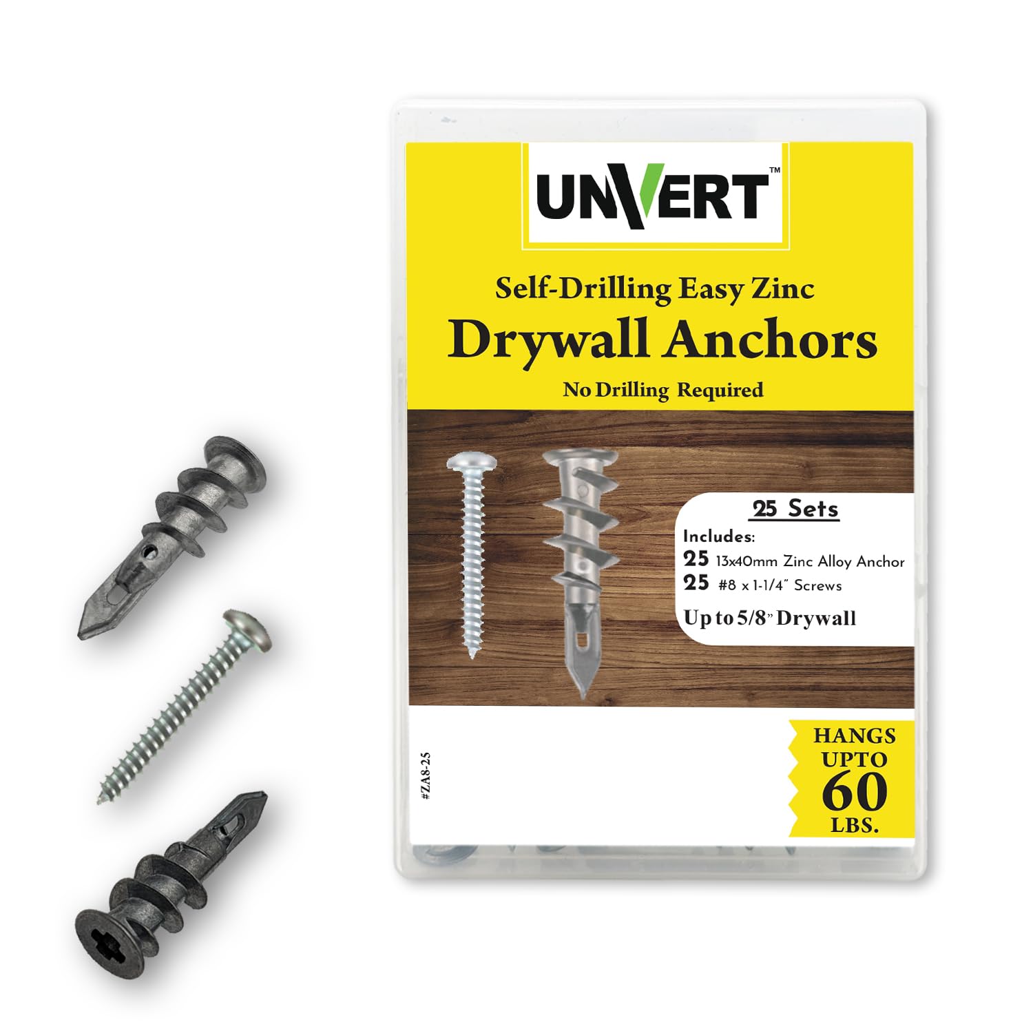 T.K.Excellent Zinc Alloy Drywall Anchors with Screws Self Drilling