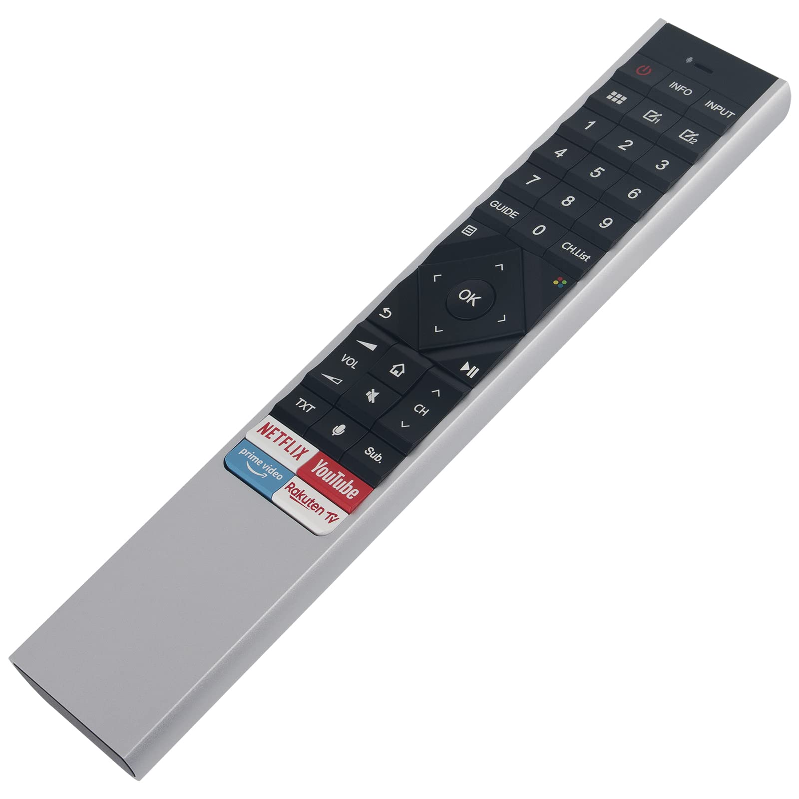 Telecomando Vocale Sostitutivo Per Hisense 4K Ultra HD Serie E63NT (43-85 Pollici) E VIDAA U7 – Compatibile Con 43E63NT, 50E63NT, 55E63NT, 65E63NT, 75E63NT, 85E63NT