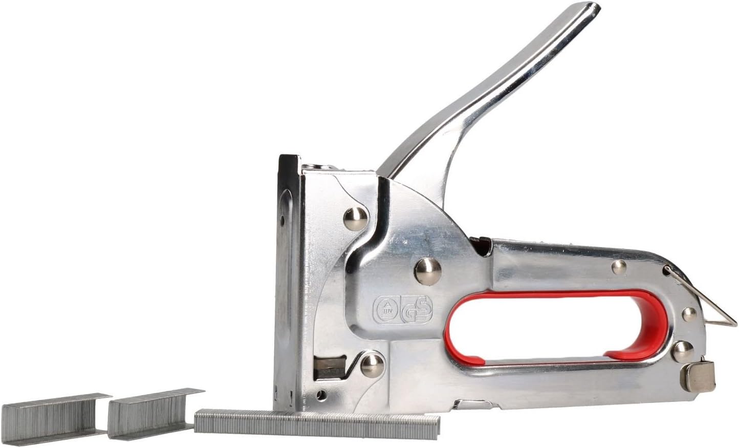 Chrome Staple Gun Hand Operated 48mm Staples JT21 Stapler Craft Hobby